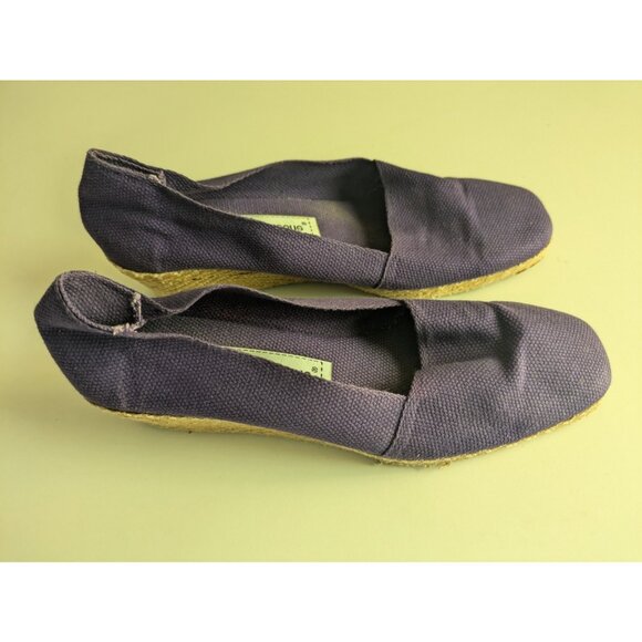 Vintage Andre Assous Purple Espadrilles Women's Sz 6, 6.5 Canvas Rope Heel Spain - Picture 16 of 16